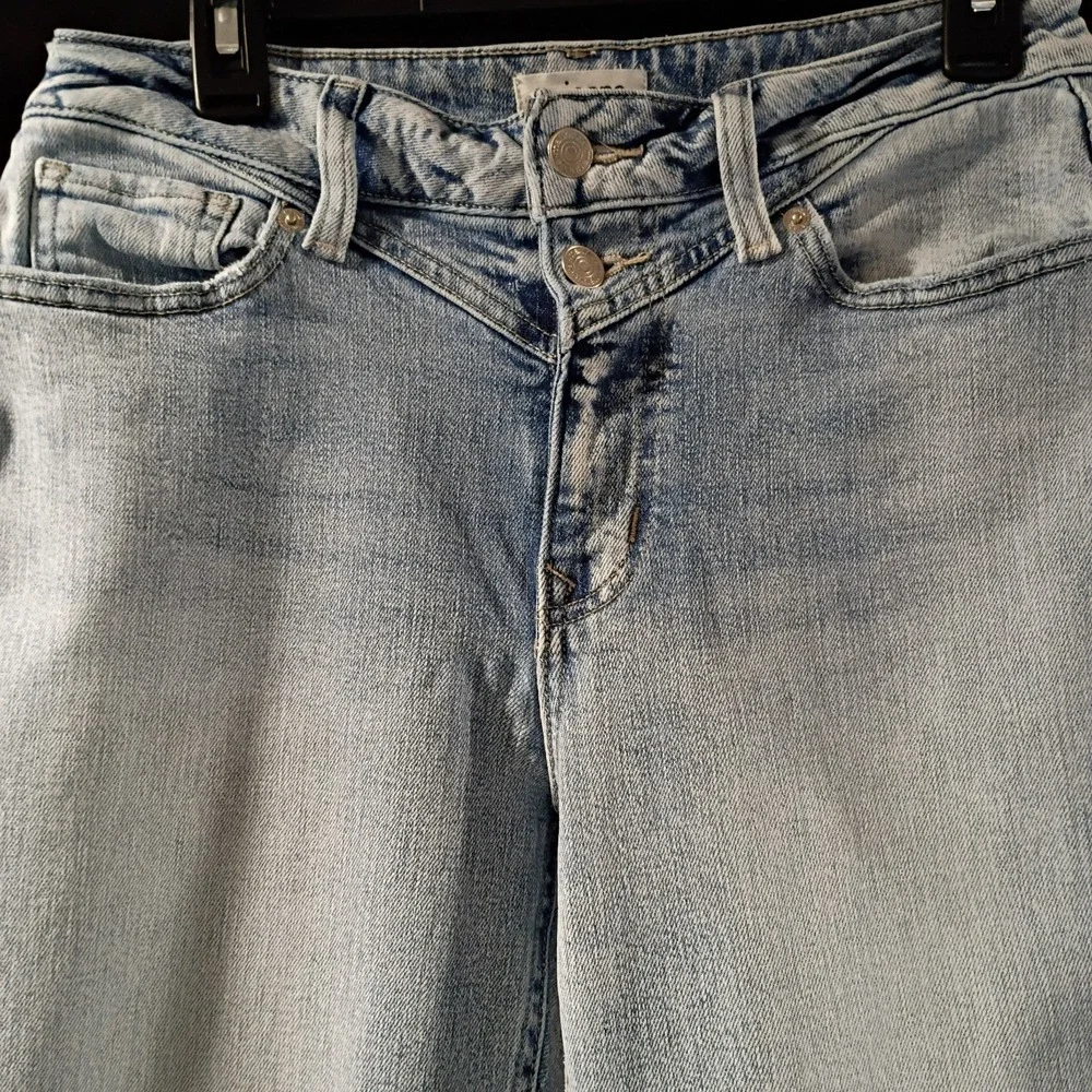 EUC High Rise Original Fit Kick Boot Ankle Women's Size 8 Short Blue Denim Jeans